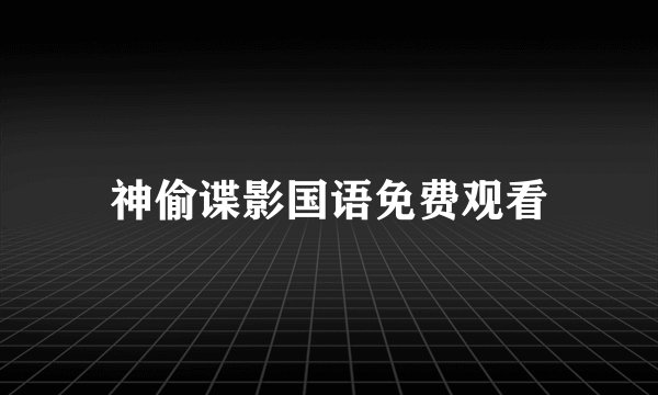 神偷谍影国语免费观看