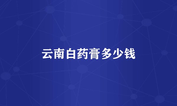 云南白药膏多少钱
