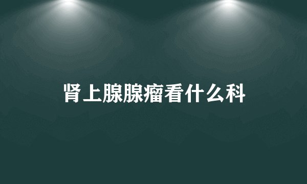 肾上腺腺瘤看什么科