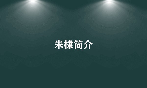 朱棣简介