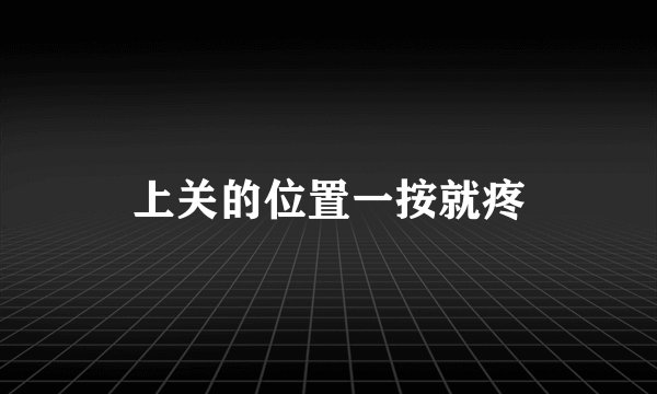 上关的位置一按就疼