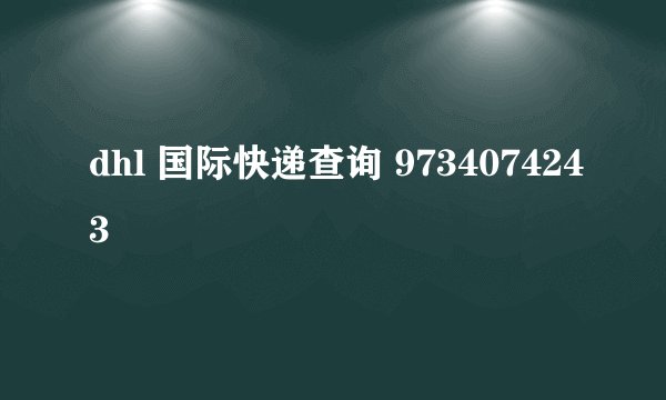 dhl 国际快递查询 9734074243