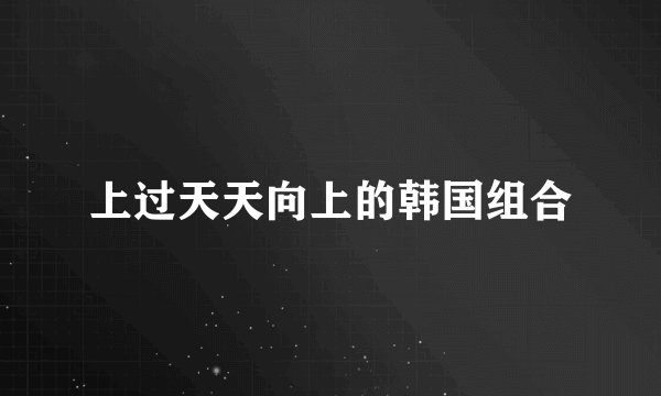 上过天天向上的韩国组合