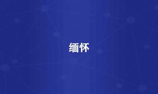 缅怀