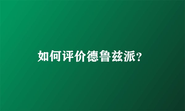 如何评价德鲁兹派？