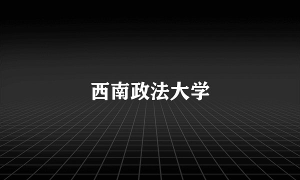 西南政法大学