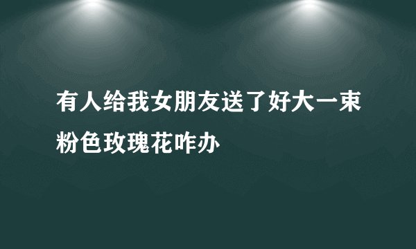 有人给我女朋友送了好大一束粉色玫瑰花咋办