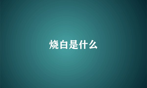 烧白是什么
