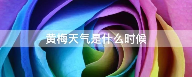 黄梅天气是什么时候