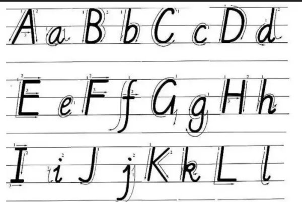 英语26个字母表正确写法