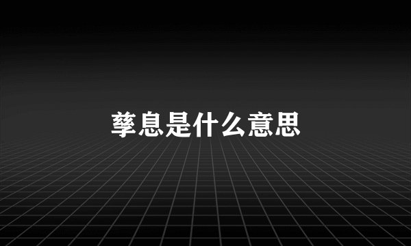 孳息是什么意思