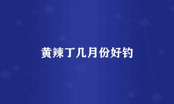 黄辣丁几月份好钓