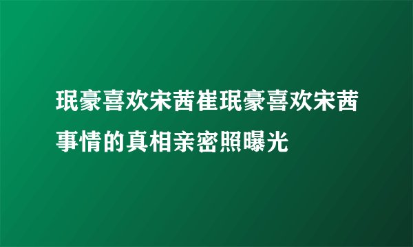 珉豪喜欢宋茜崔珉豪喜欢宋茜事情的真相亲密照曝光