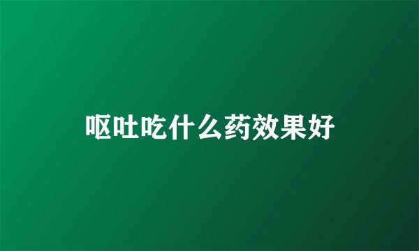 呕吐吃什么药效果好