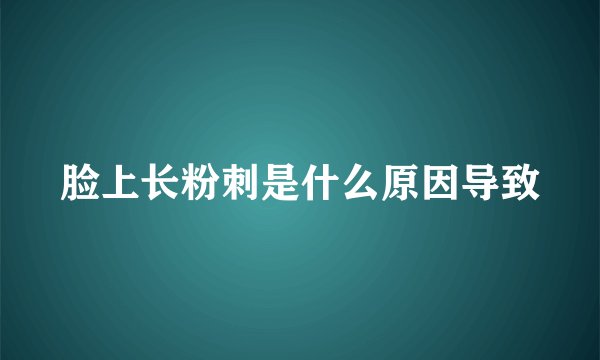 脸上长粉刺是什么原因导致