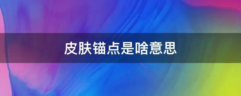 皮肤锚点是啥意思