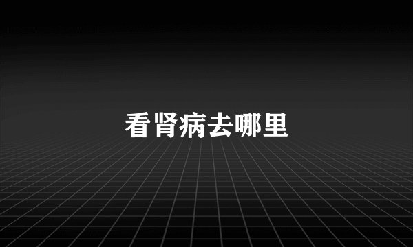 看肾病去哪里