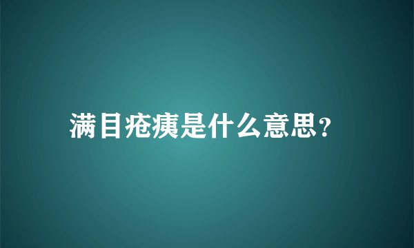 满目疮痍是什么意思？