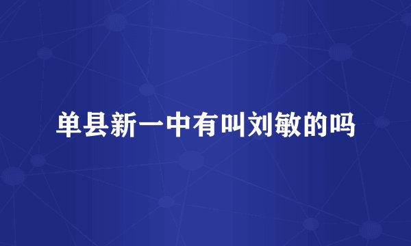 单县新一中有叫刘敏的吗