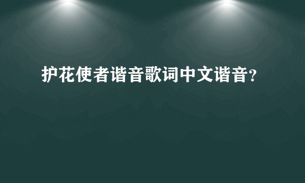 护花使者谐音歌词中文谐音？