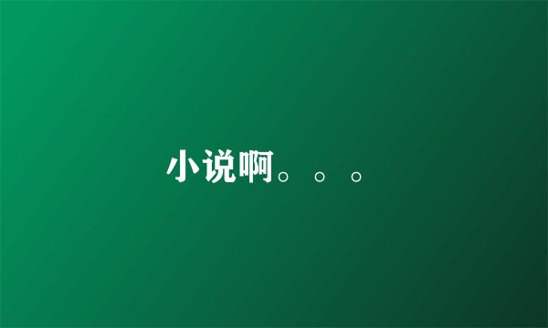 小说啊。。。