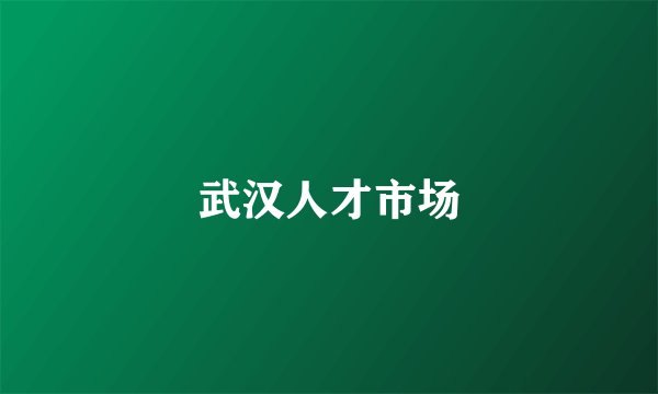 武汉人才市场