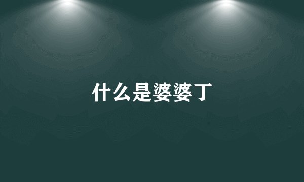 什么是婆婆丁