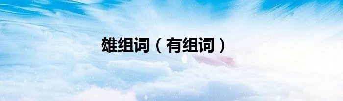 雄组词(有组词)