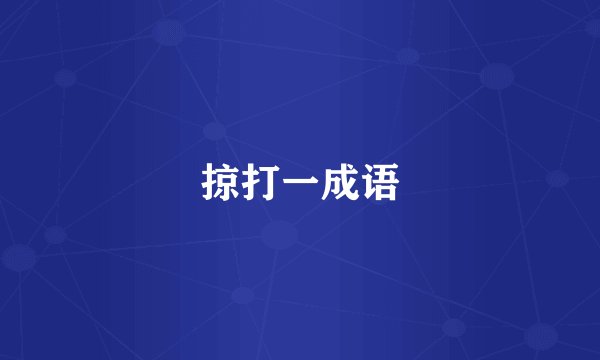 掠打一成语