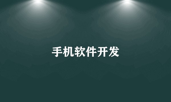手机软件开发