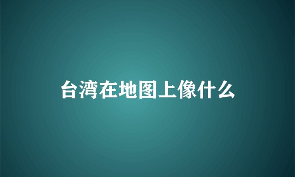 台湾在地图上像什么
