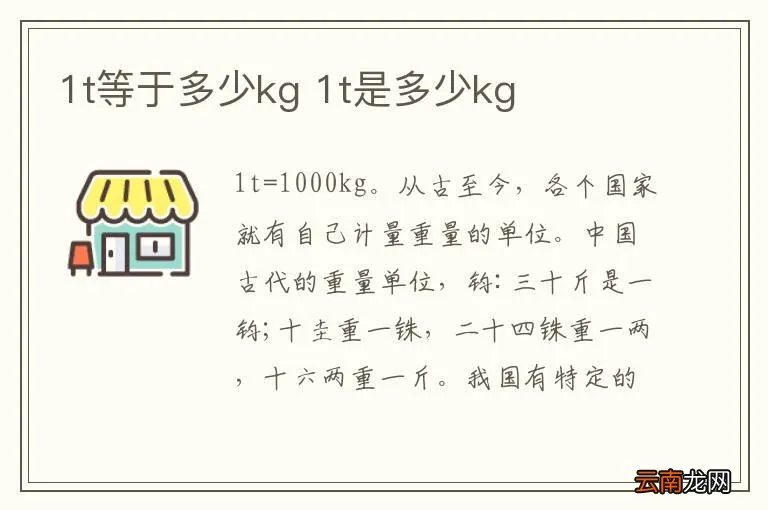 1t等于多少kg 1t是多少kg