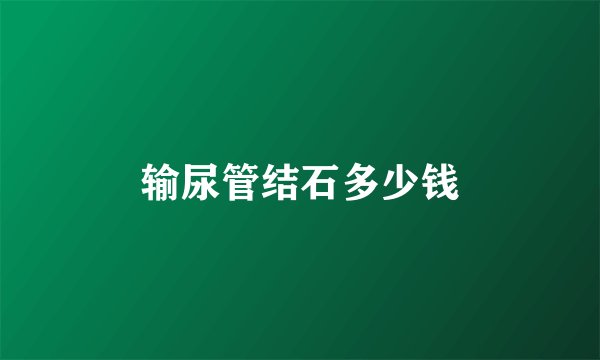 输尿管结石多少钱