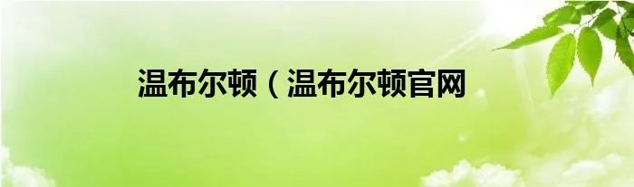 温布尔顿(温布尔顿官网