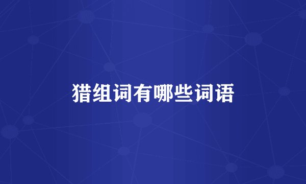 猎组词有哪些词语