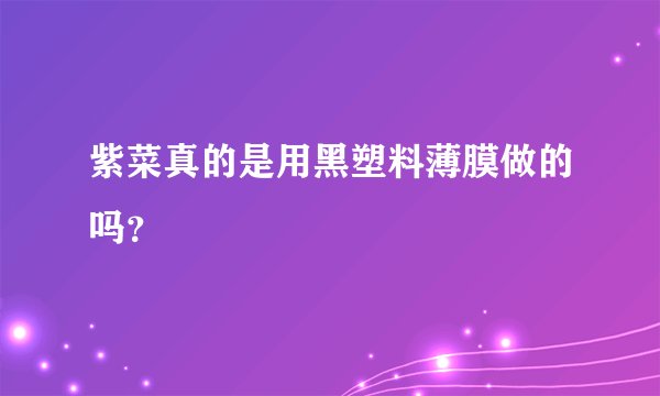 紫菜真的是用黑塑料薄膜做的吗？