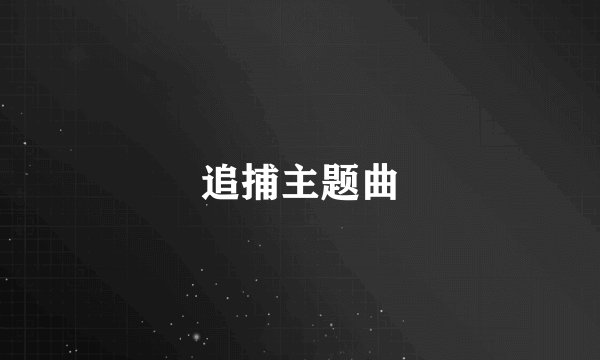 追捕主题曲