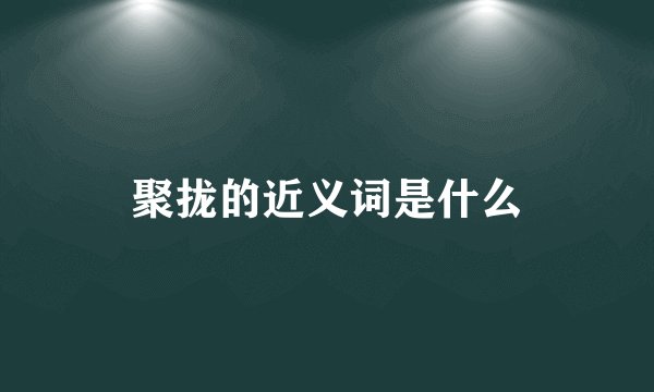 聚拢的近义词是什么