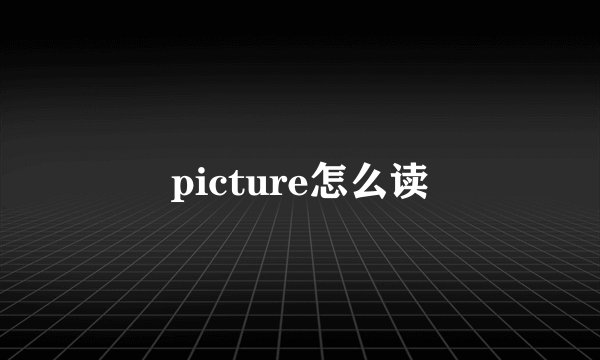 picture怎么读