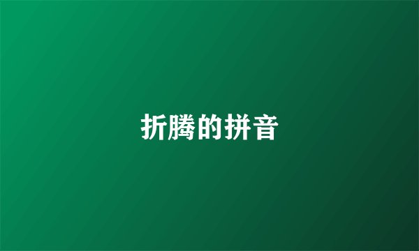 折腾的拼音