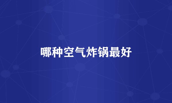 哪种空气炸锅最好