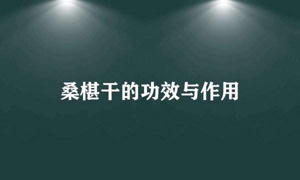 桑椹干的功效与作用
