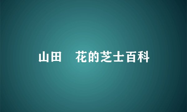 山田澪花的芝士百科