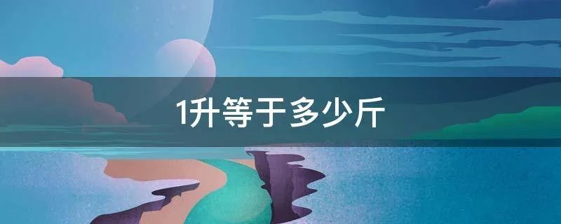 1升等于多少斤