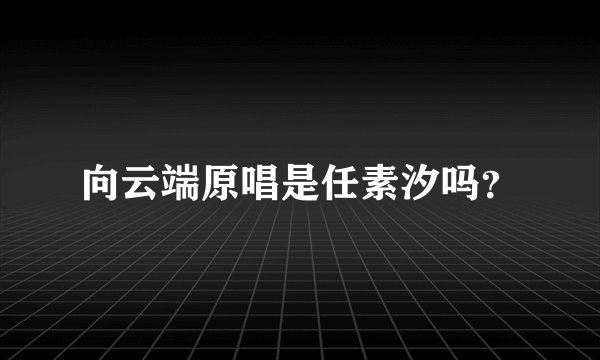 向云端原唱是任素汐吗？