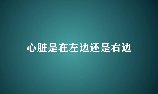 心脏是在左边还是右边