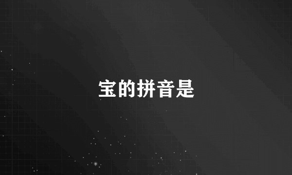 宝的拼音是
