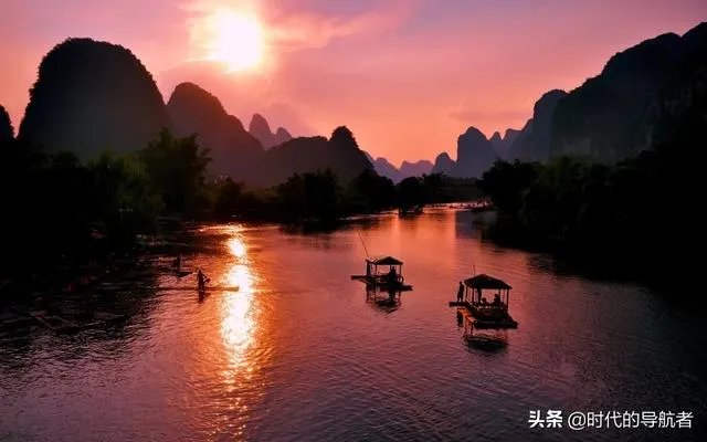 怎么画桂林山水风景图?