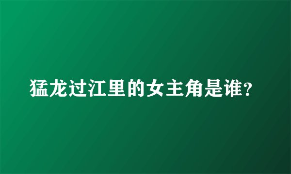 猛龙过江里的女主角是谁?