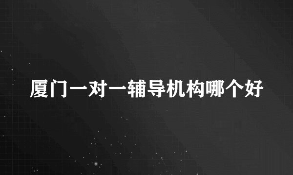 厦门一对一辅导机构哪个好
